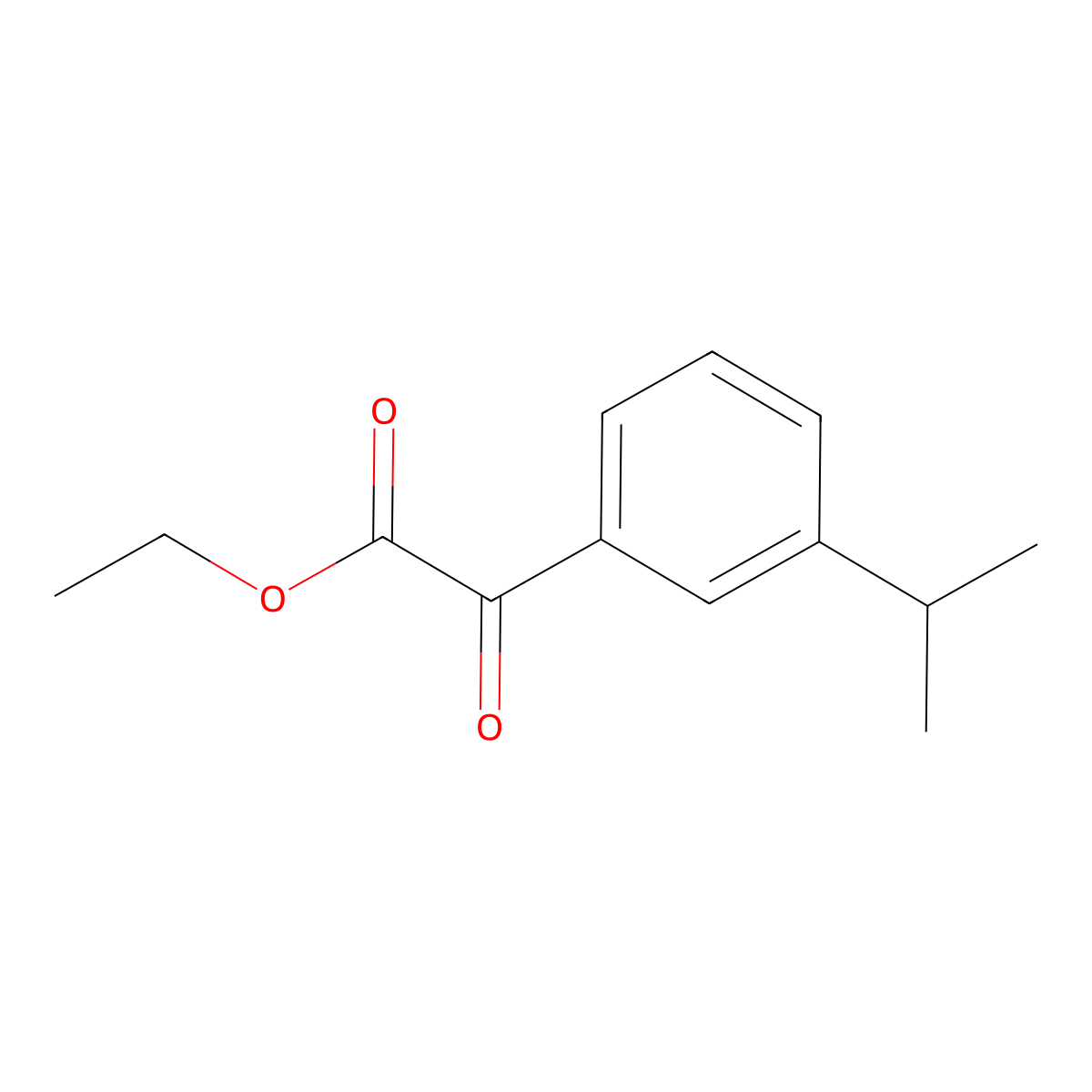 Ethyl 3-iso-propylbenzoylformate molecular structure, CAS 1256481-01-2