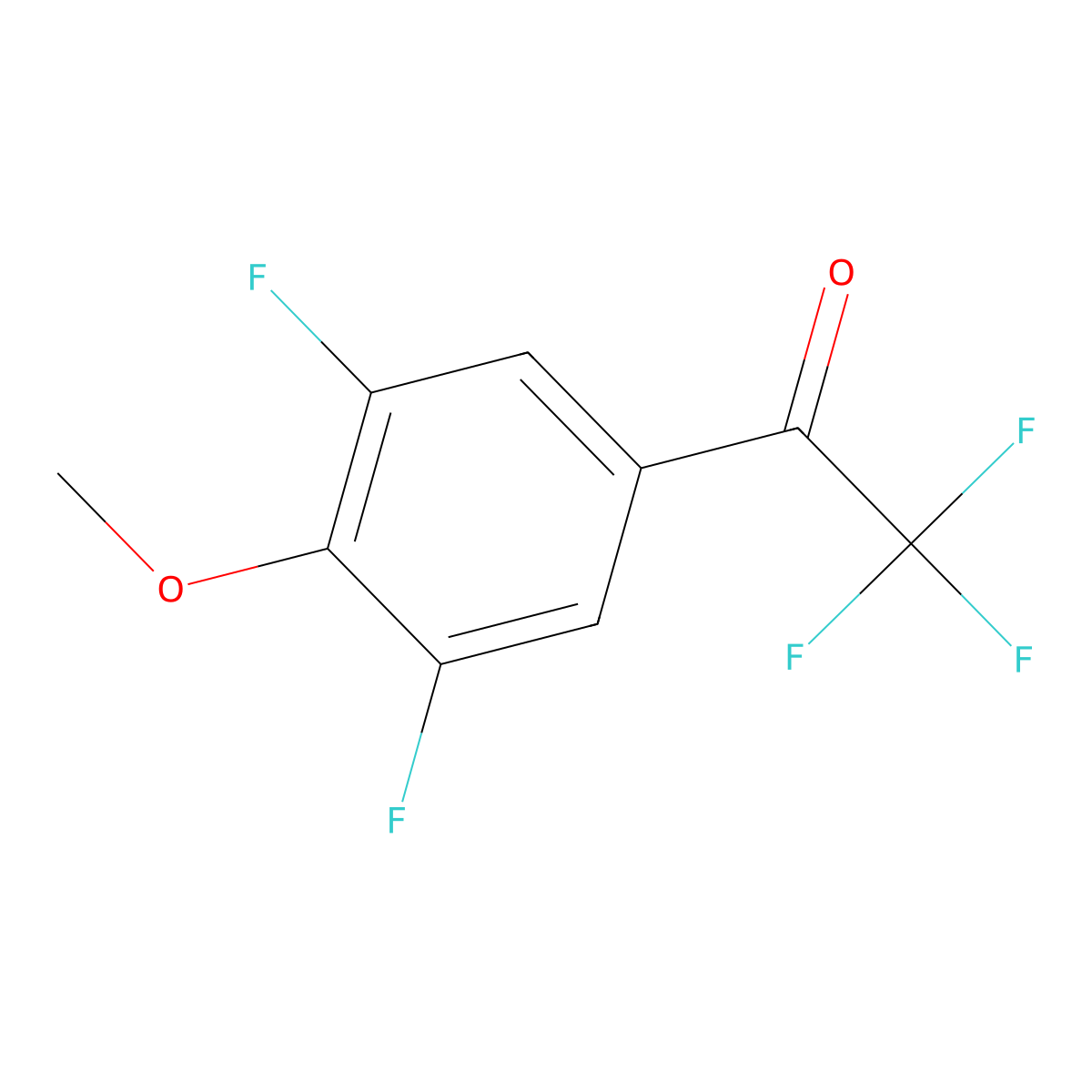 1-(3,5-Difluoro-4-methoxyphenyl)-2,2,2-trifluoroethanone molecular structure, CAS 1256481-05-6