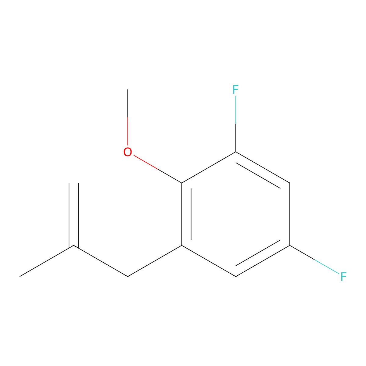1,5-Difluoro-2-methoxy-3-(2-methylallyl)benzene molecular structure, CAS 1256481-26-1