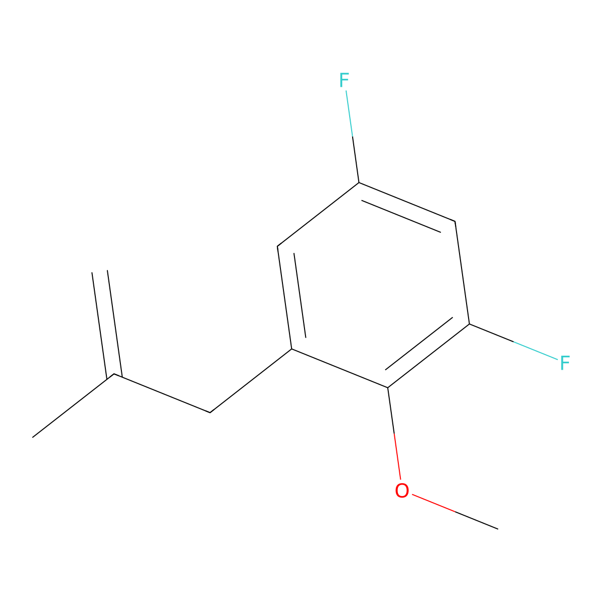 1,5-Difluoro-2-methoxy-3-(2-methylallyl)benzene molecular structure, CAS 1256481-26-1