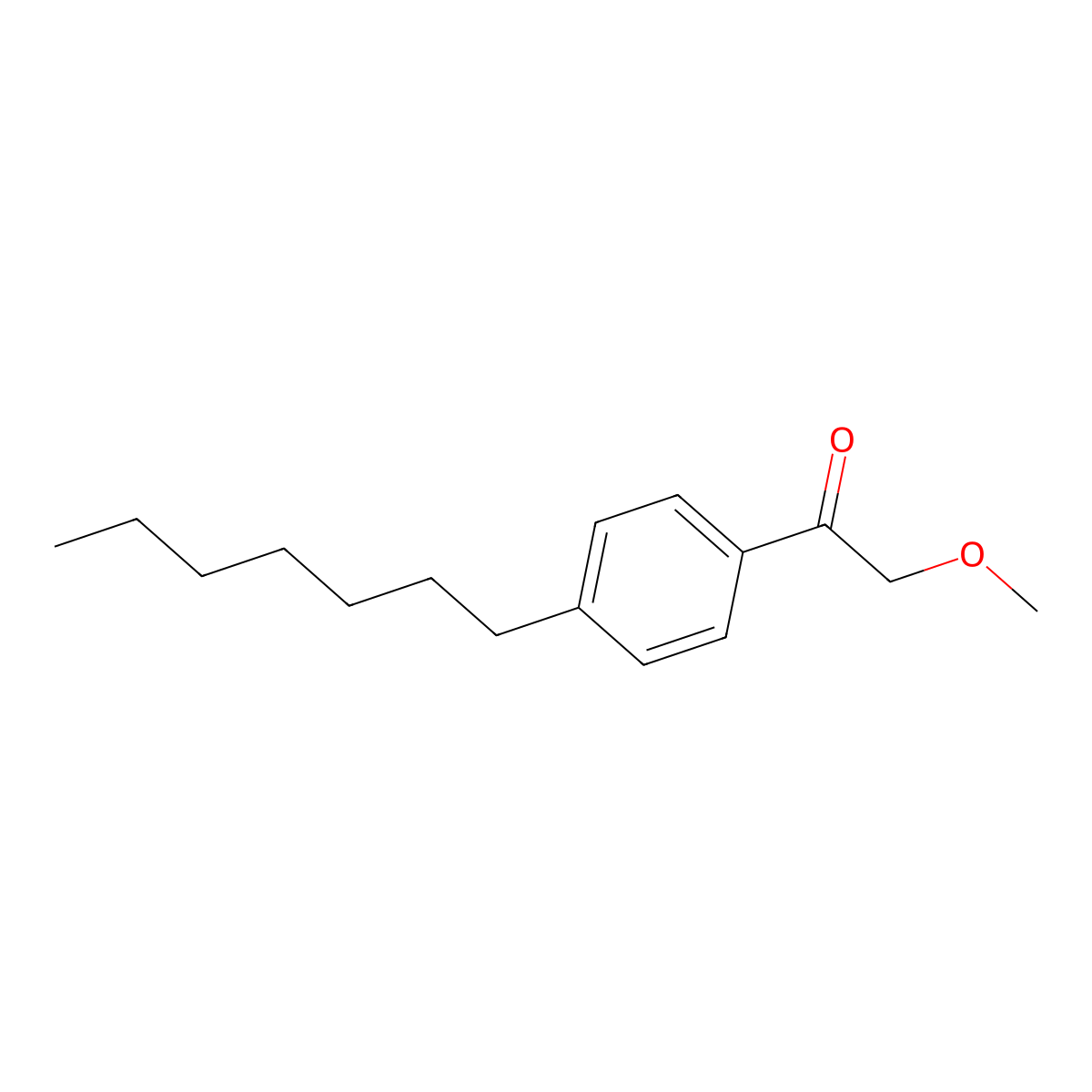 Ethanone, 1-(4-heptylphenyl)-2-methoxy- molecular structure, CAS 1256481-41-0