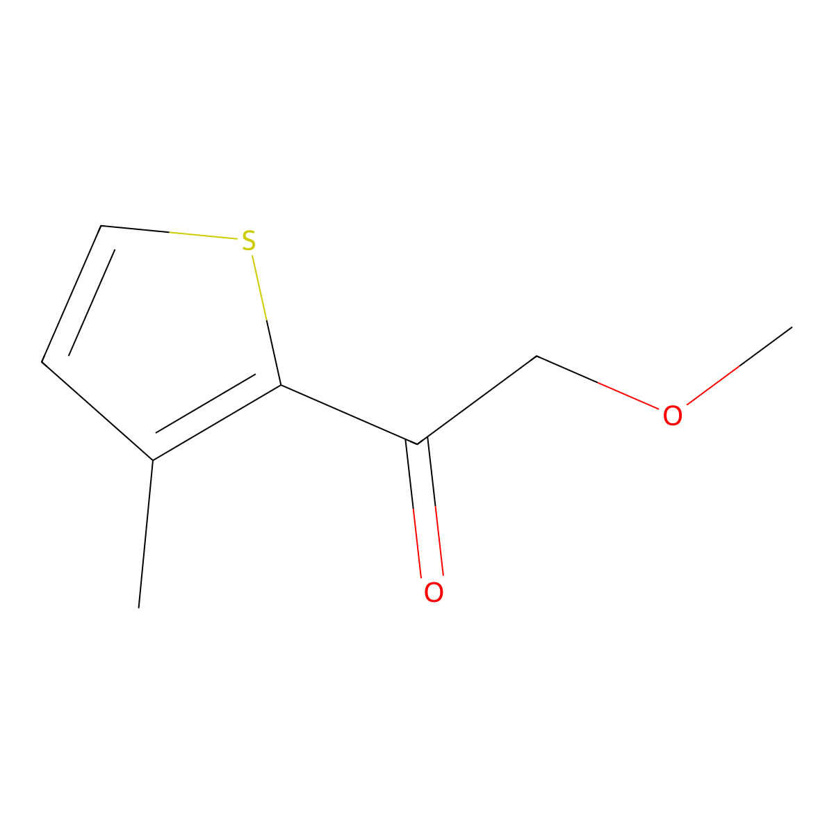 2-Methoxy-1-(3-methyl-2-thienyl)ethanone molecular structure, CAS 1256481-43-2