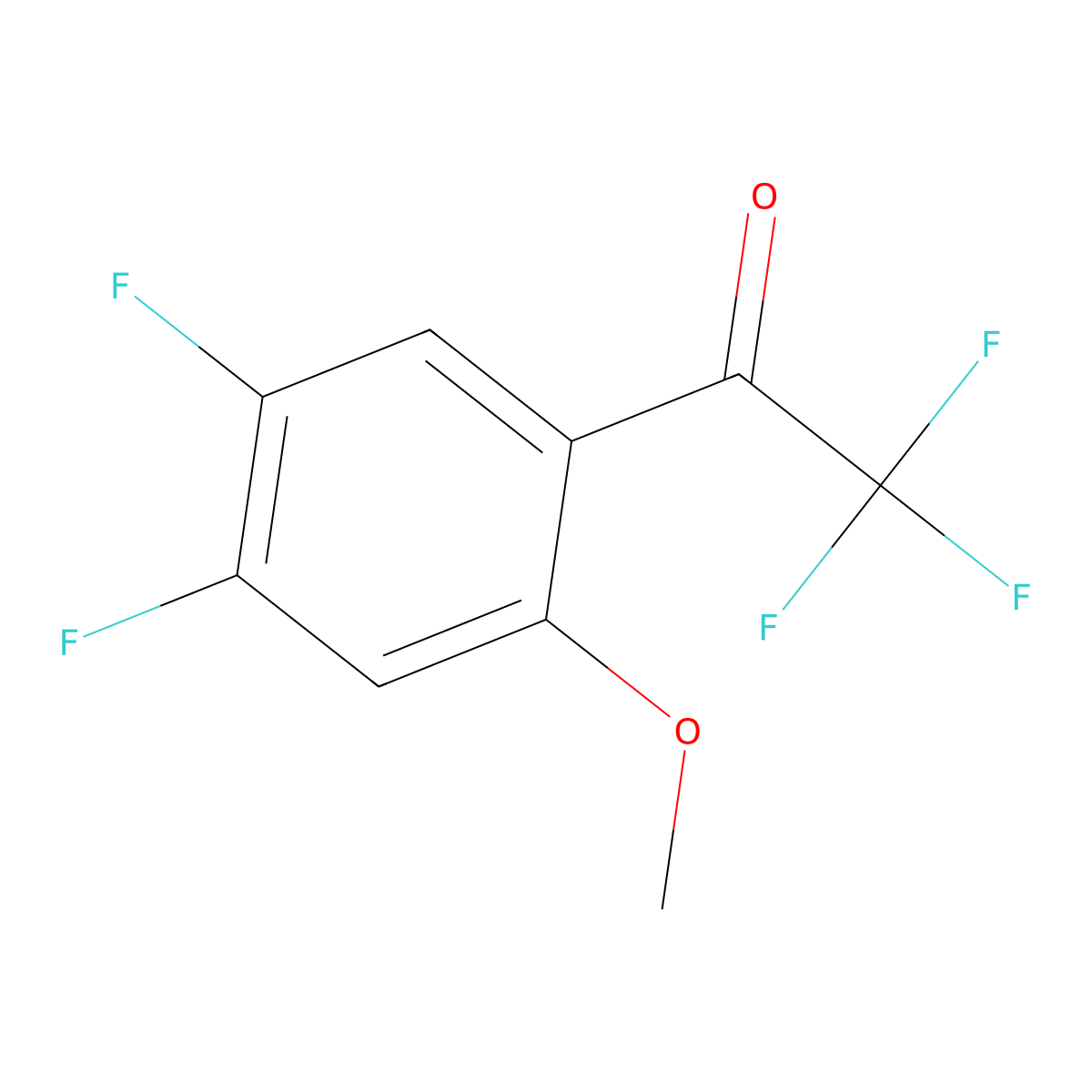 1-(4,5-Difluoro-2-methoxyphenyl)-2,2,2-trifluoroethan-1-one molecular structure, CAS 1256481-63-6