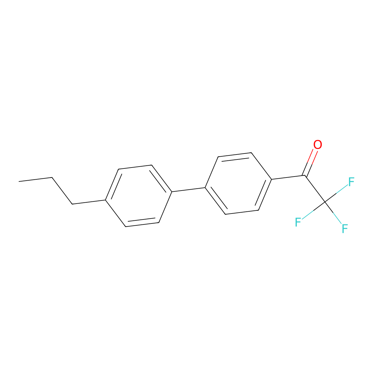 4'-(4-n-Propylphenyl)-2,2,2-trifluoroacetophenone molecular structure, CAS 1256481-64-7