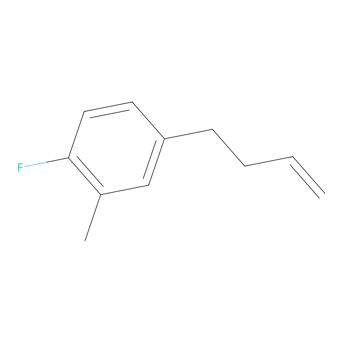 4-(4-Fluoro-3-methylphenyl)-1-butene molecular structure, CAS 1256481-67-0