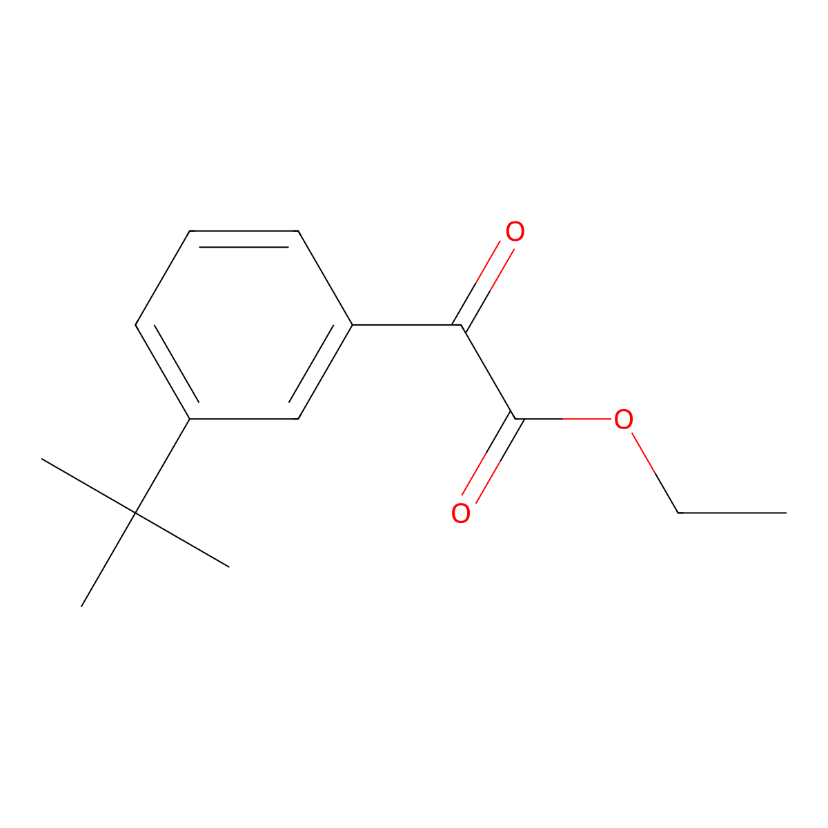 Ethyl 3-tert-butylbenzoylformate molecular structure, CAS 1256481-75-0
