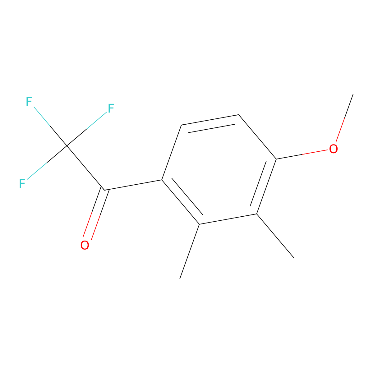 2,2,2-Trifluoro-1-(4-methoxy-2,3-dimethylphenyl)ethanone molecular structure, CAS 1256481-96-5