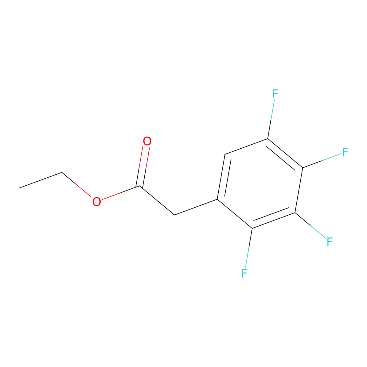 Ethyl 2-(2,3,4,5-tetrafluorophenyl)acetate molecular structure, CAS 1256482-08-2