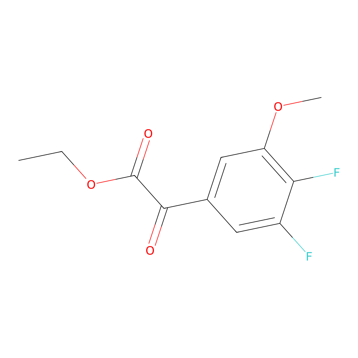 Ethyl 3,4-difluoro-5-methoxybenzoylformate molecular structure, CAS 1256482-12-8