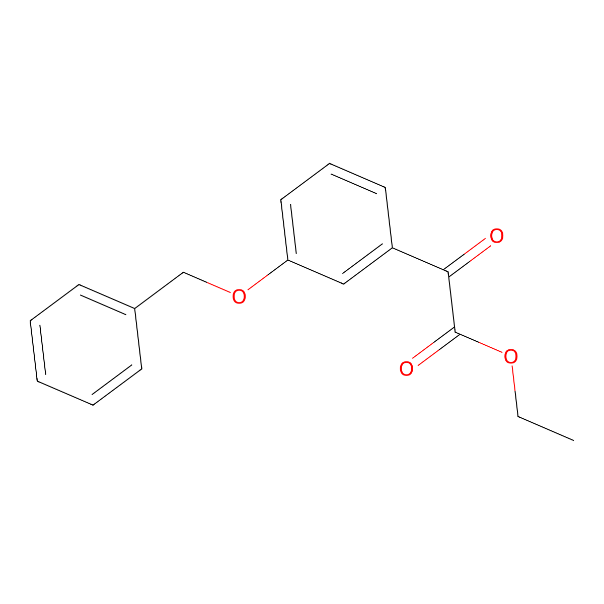 Ethyl 2-oxo-2-(3-phenylmethoxyphenyl)acetate molecular structure, CAS 1256482-13-9
