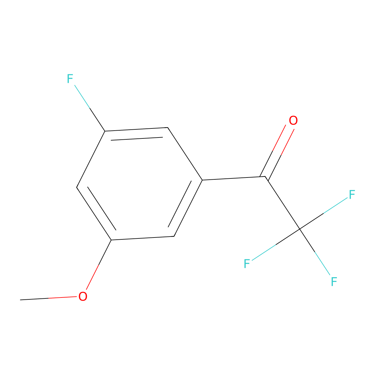 2,2,2-Trifluoro-1-(3-fluoro-5-methoxyphenyl)ethanone molecular structure, CAS 1256482-19-5