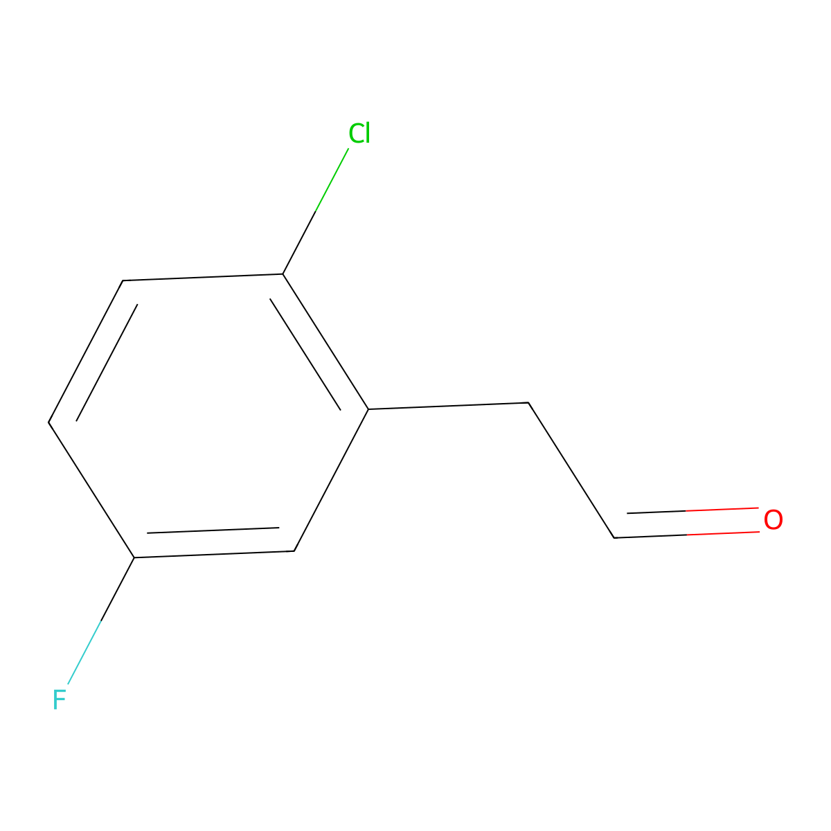 2-(2-Chloro-5-fluorophenyl)acetaldehyde molecular structure, CAS 1256482-24-2