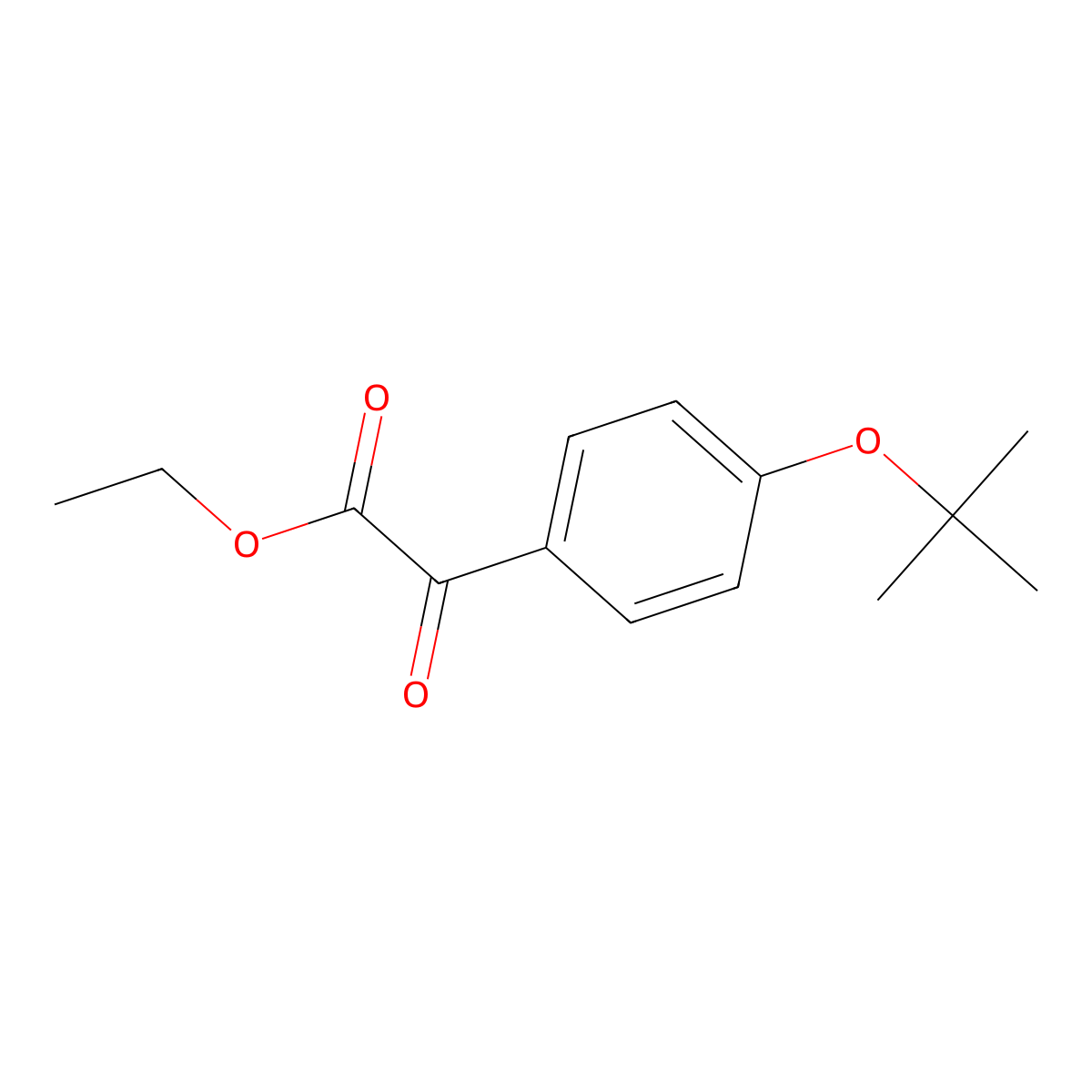 Ethyl 4-(1,1-dimethylethoxy)-alpha-oxobenzeneacetate molecular structure, CAS 1256482-46-8