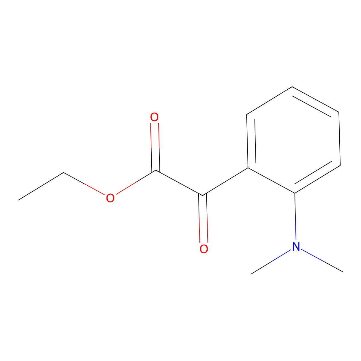 Ethyl 2-(2-(dimethylamino)phenyl)-2-oxoacetate molecular structure, CAS 1256482-48-0
