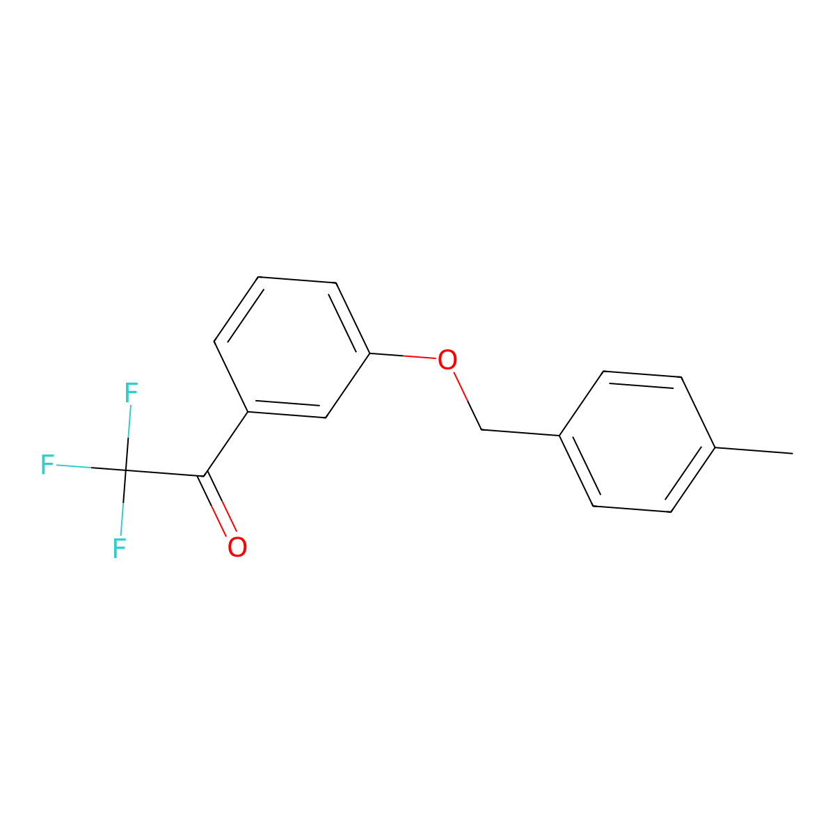 2,2,2-Trifluoro-1-(3-((4-methylbenzyl)oxy)phenyl)ethanone molecular structure, CAS 1256482-53-7