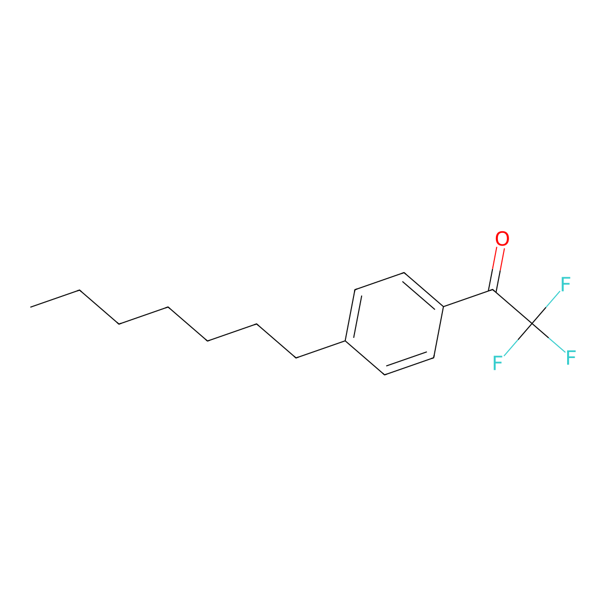 2,2,2-Trifluoro-1-(4-heptylphenyl)ethanone molecular structure, CAS 1256482-54-8