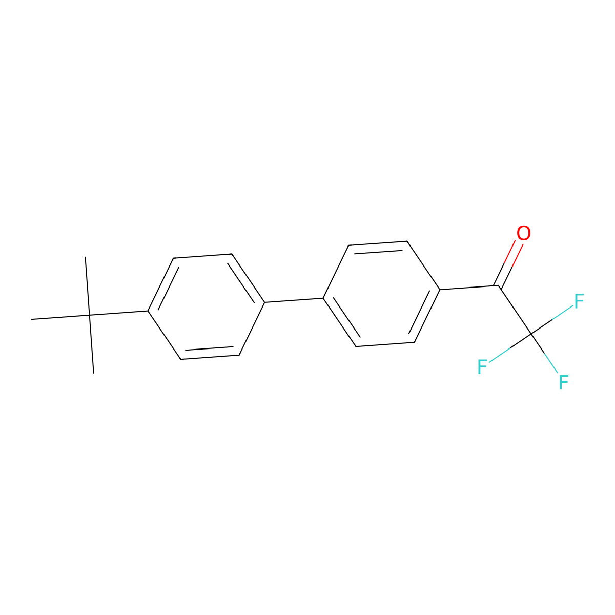 4'-(4-tert-Butylphenyl)-2,2,2-trifluoroacetophenone molecular structure, CAS 1256482-57-1