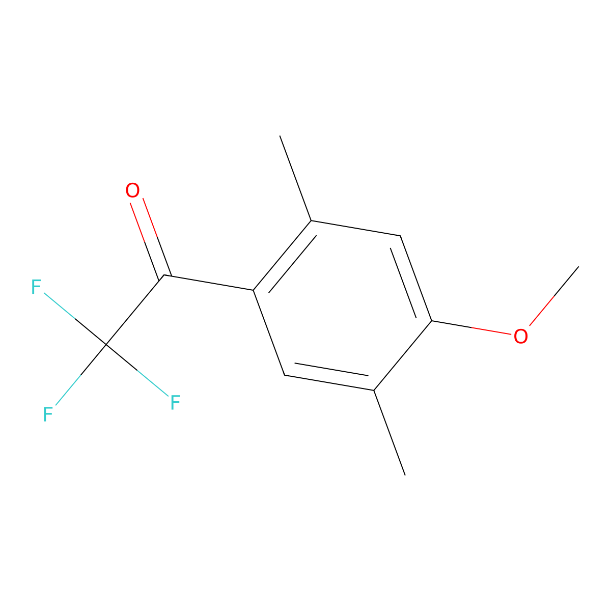 2,2,2-Trifluoro-1-(4-methoxy-2,5-dimethylphenyl)ethanone molecular structure, CAS 1256482-58-2