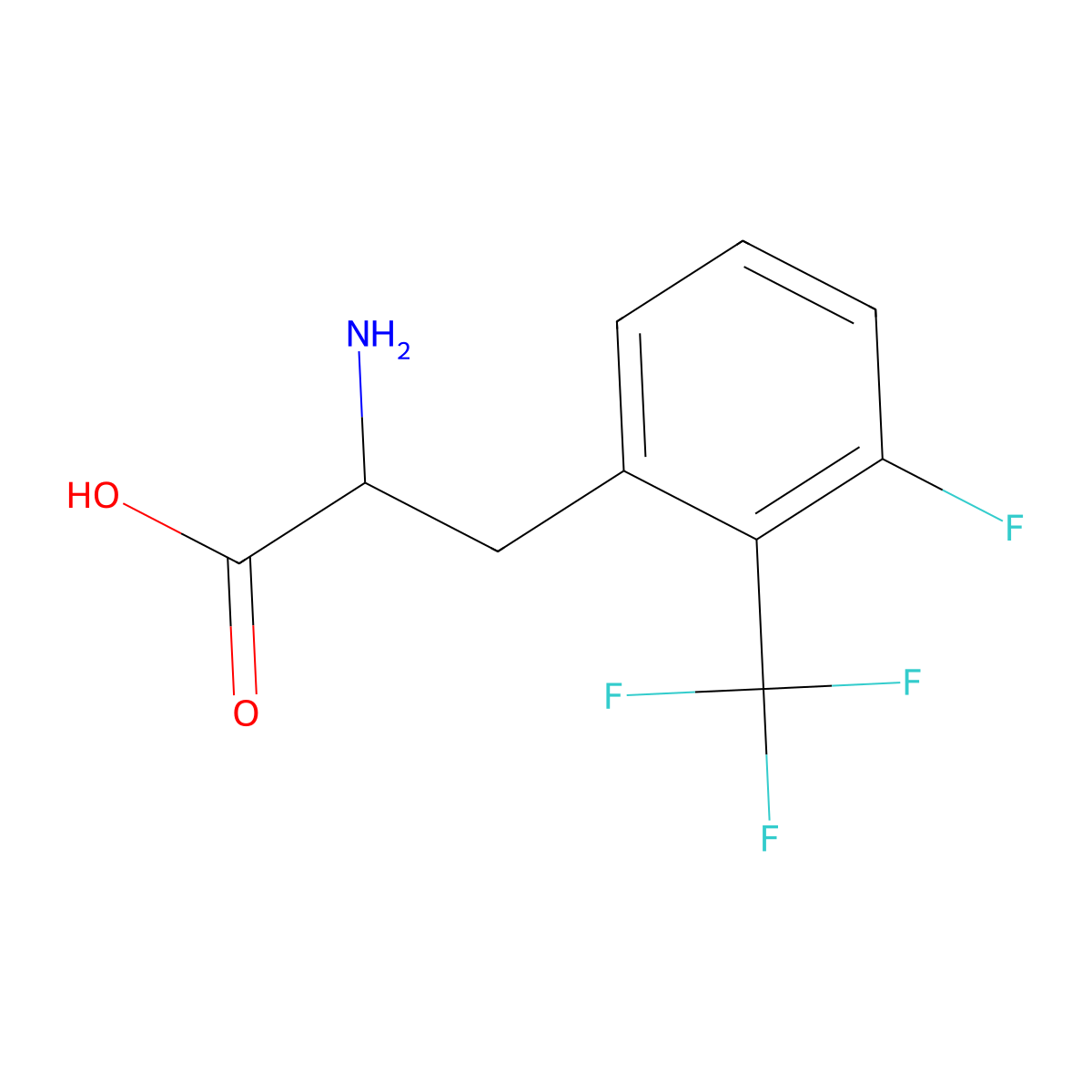 3-Fluoro-2-(trifluoromethyl)-DL-phenylalanine molecular structure, CAS 1256482-60-6
