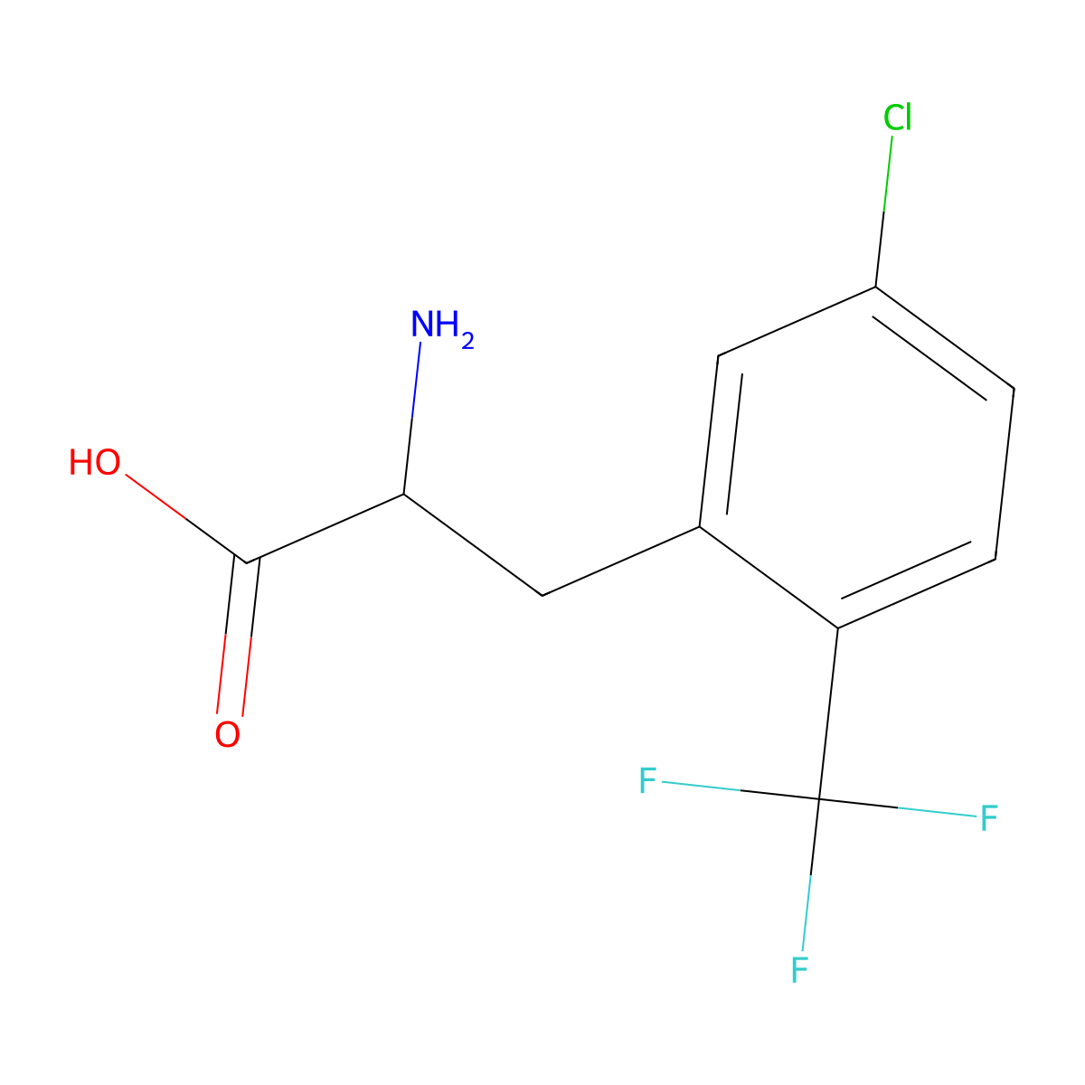 5-Chloro-2-(trifluoromethyl)-DL-phenylalanine molecular structure, CAS 1256482-62-8