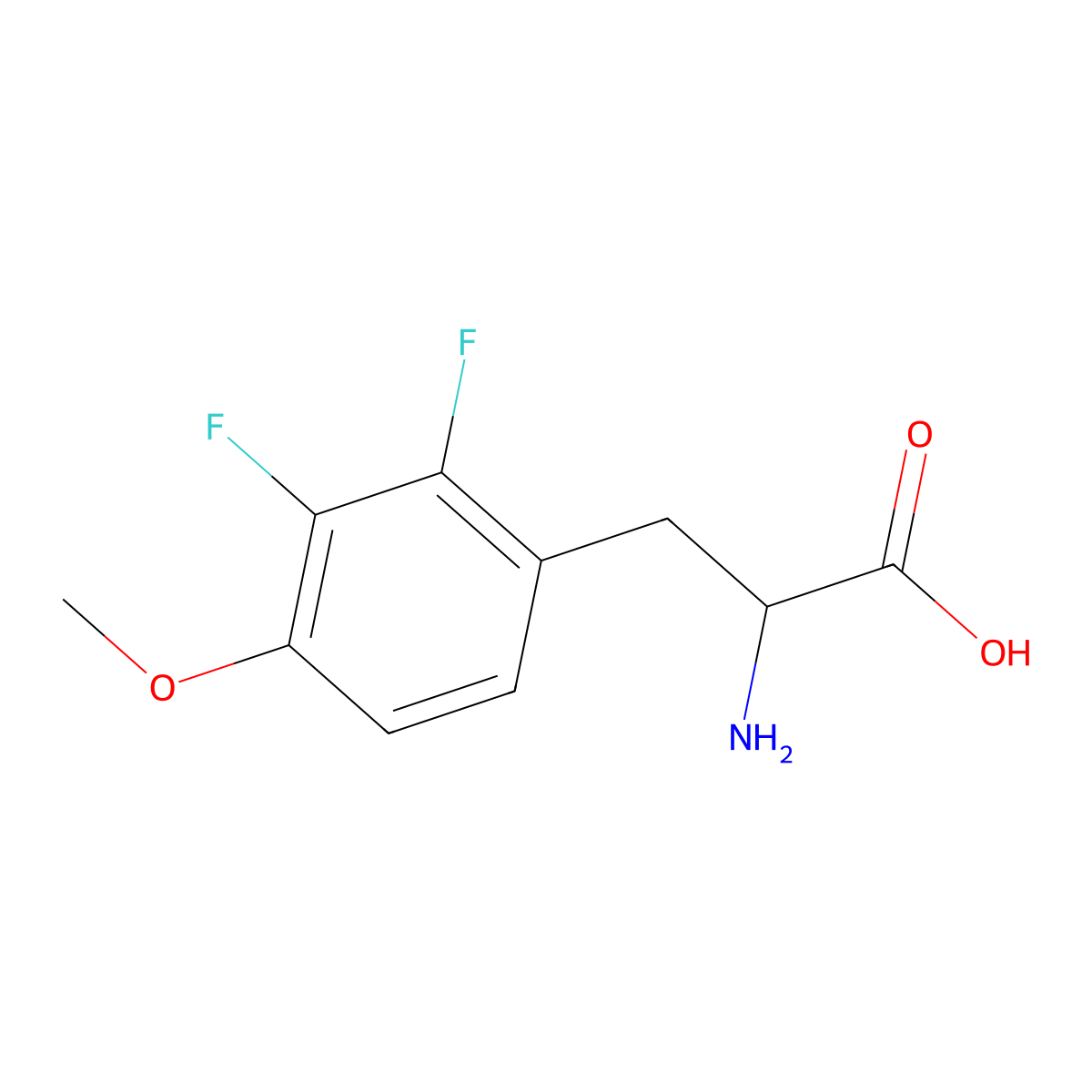 2,3-Difluoro-4-methoxy-DL-phenylalanine molecular structure, CAS 1256482-63-9