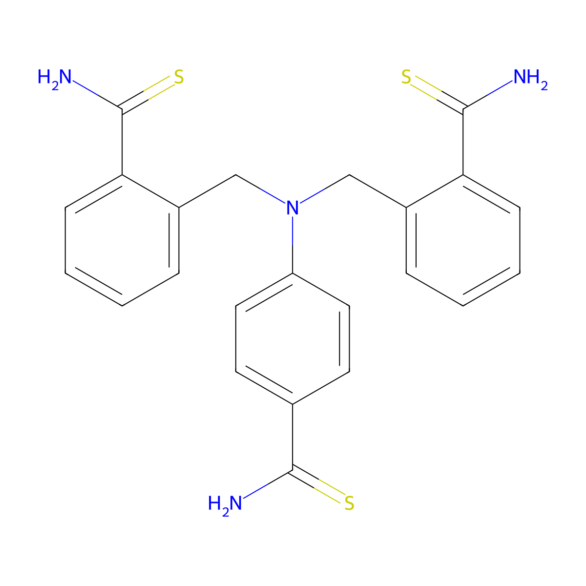 4-[Bis(2-thiocarbamoylbenzyl)amino]thiobenzamide molecular structure, CAS 1256483-08-5