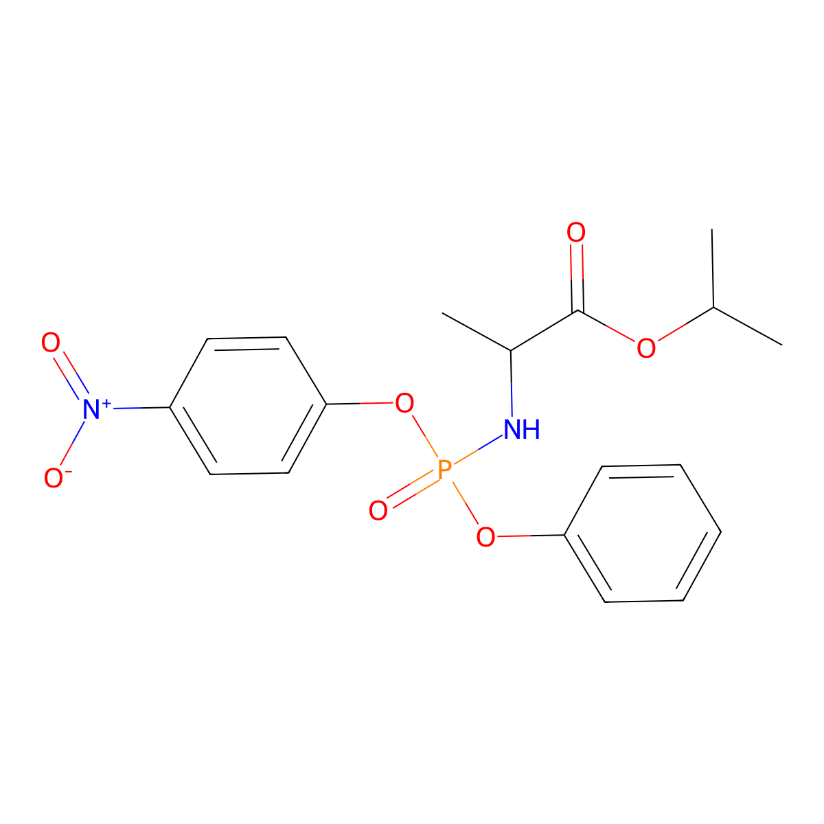 N-[(4-Nitrophenoxy)phenoxyphosphinyl]-L-alanine 1-Methylethyl Ester (Mixture) molecular structure, CAS 1256490-31-9