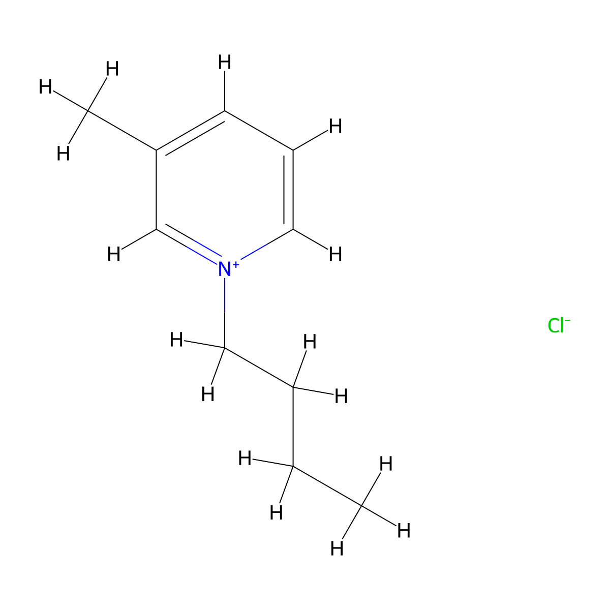 1-Butyl-3-methylpyridinium Chloride molecular structure, CAS 125652-55-3
