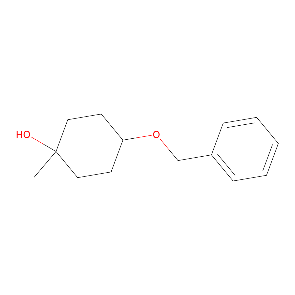 cis-4-Benzyloxy-1-methylcyclohexan-1-OL molecular structure, CAS 1256546-58-3