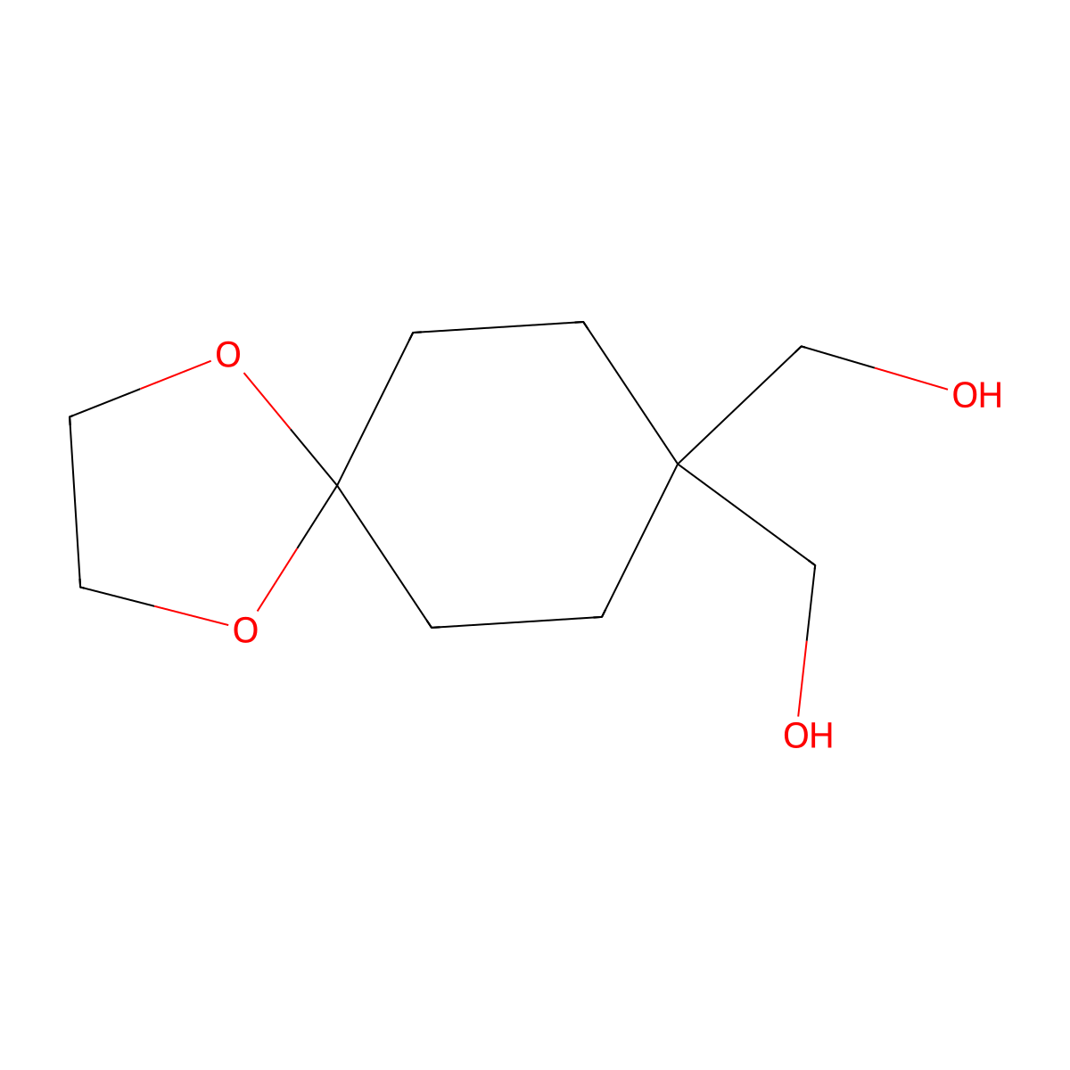 1,4-Dioxaspiro[4.5]decane-8,8-diyldimethanol molecular structure, CAS 1256546-72-1