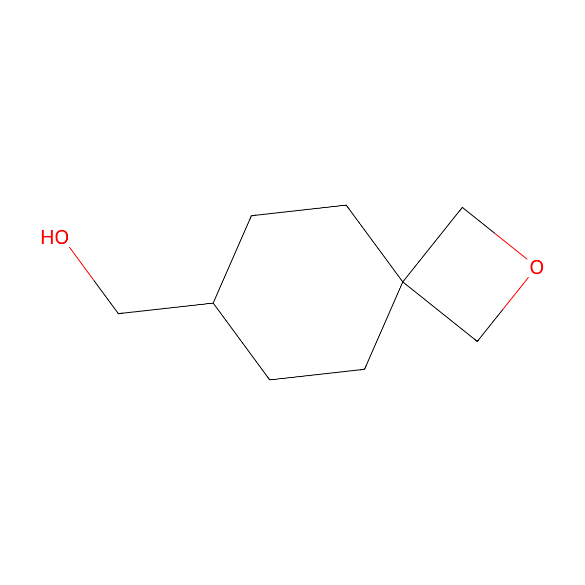 2-Oxaspiro[3.5]nonan-7-ylmethanol molecular structure, CAS 1256546-76-5