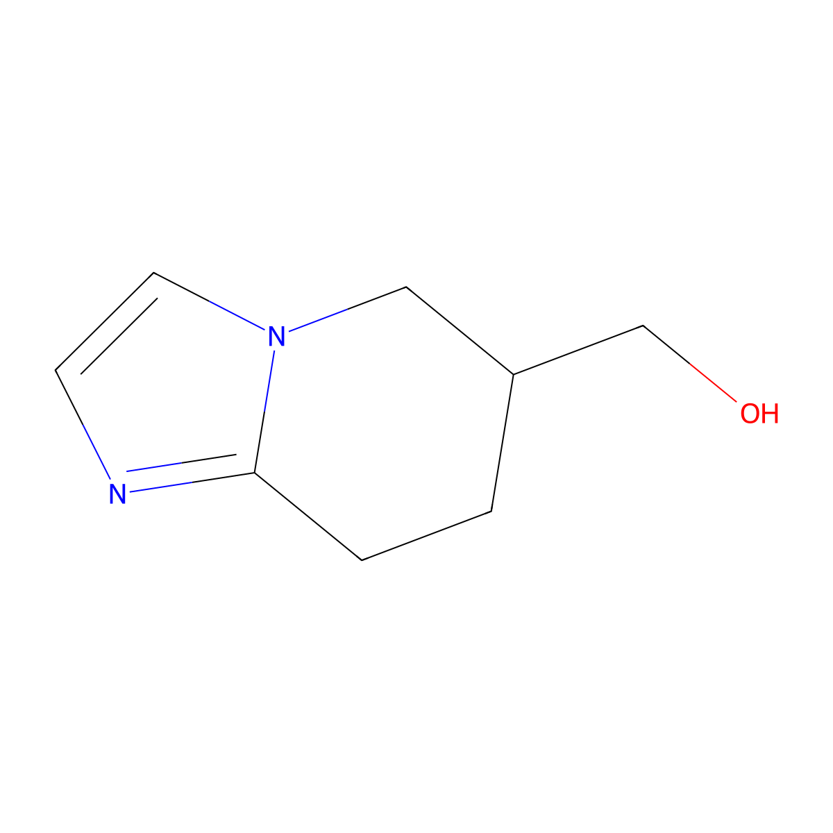 {5H,6H,7H,8H-imidazo[1,2-a]pyridin-6-yl}methanol molecular structure, CAS 1256546-79-8