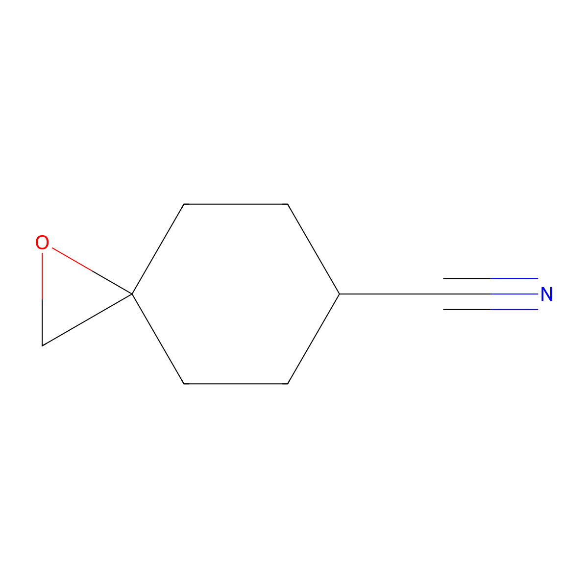 1-Oxaspiro[2.5]octane-6-carbonitrile molecular structure, CAS 1256547-16-6