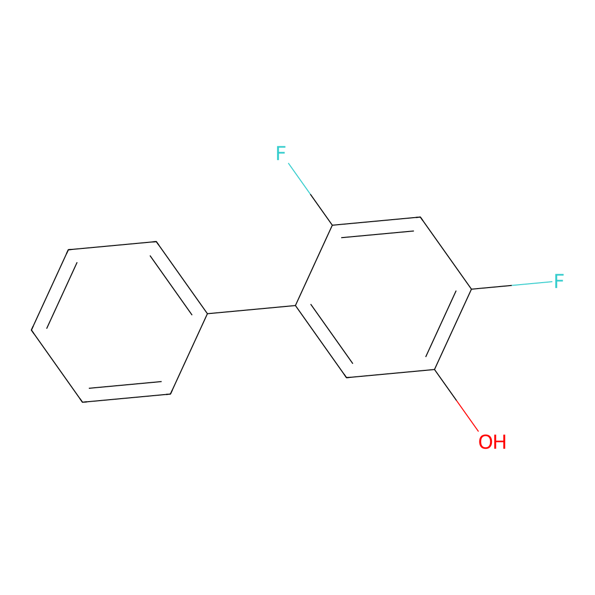 4,6-Difluoro-[1,1'-biphenyl]-3-ol molecular structure, CAS 1256550-05-6