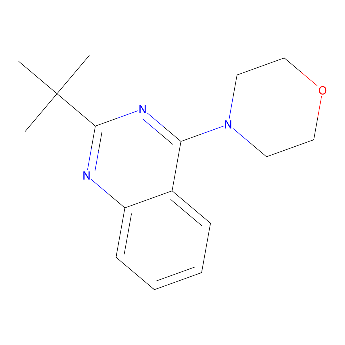 4-(2-(tert-Butyl)quinazolin-4-yl)morpholine molecular structure, CAS 1256556-22-5
