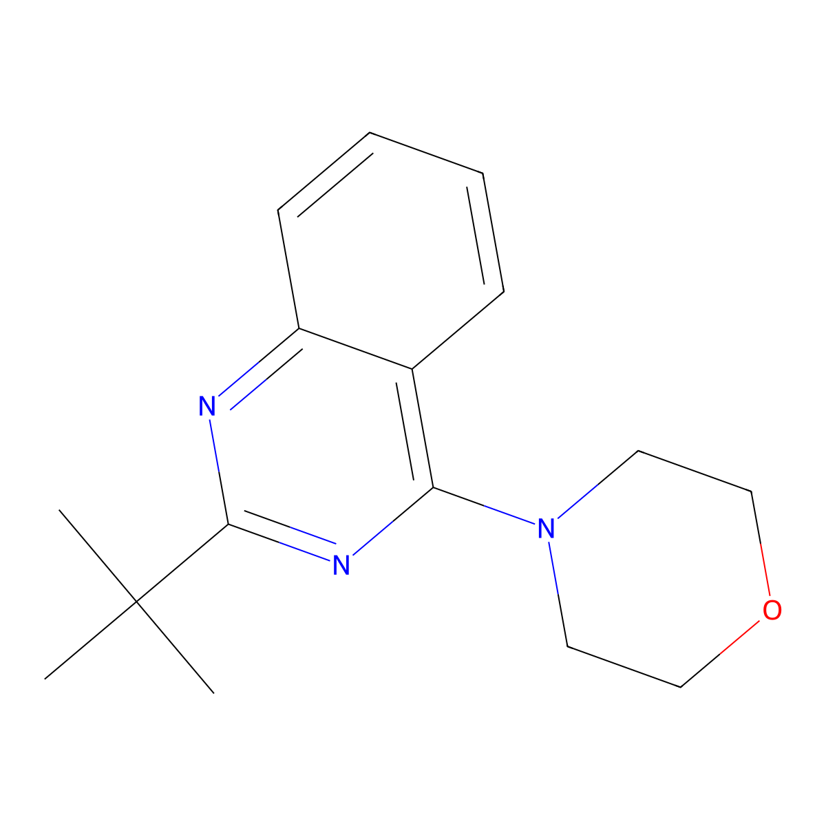 4-(2-(tert-Butyl)quinazolin-4-yl)morpholine molecular structure, CAS 1256556-22-5