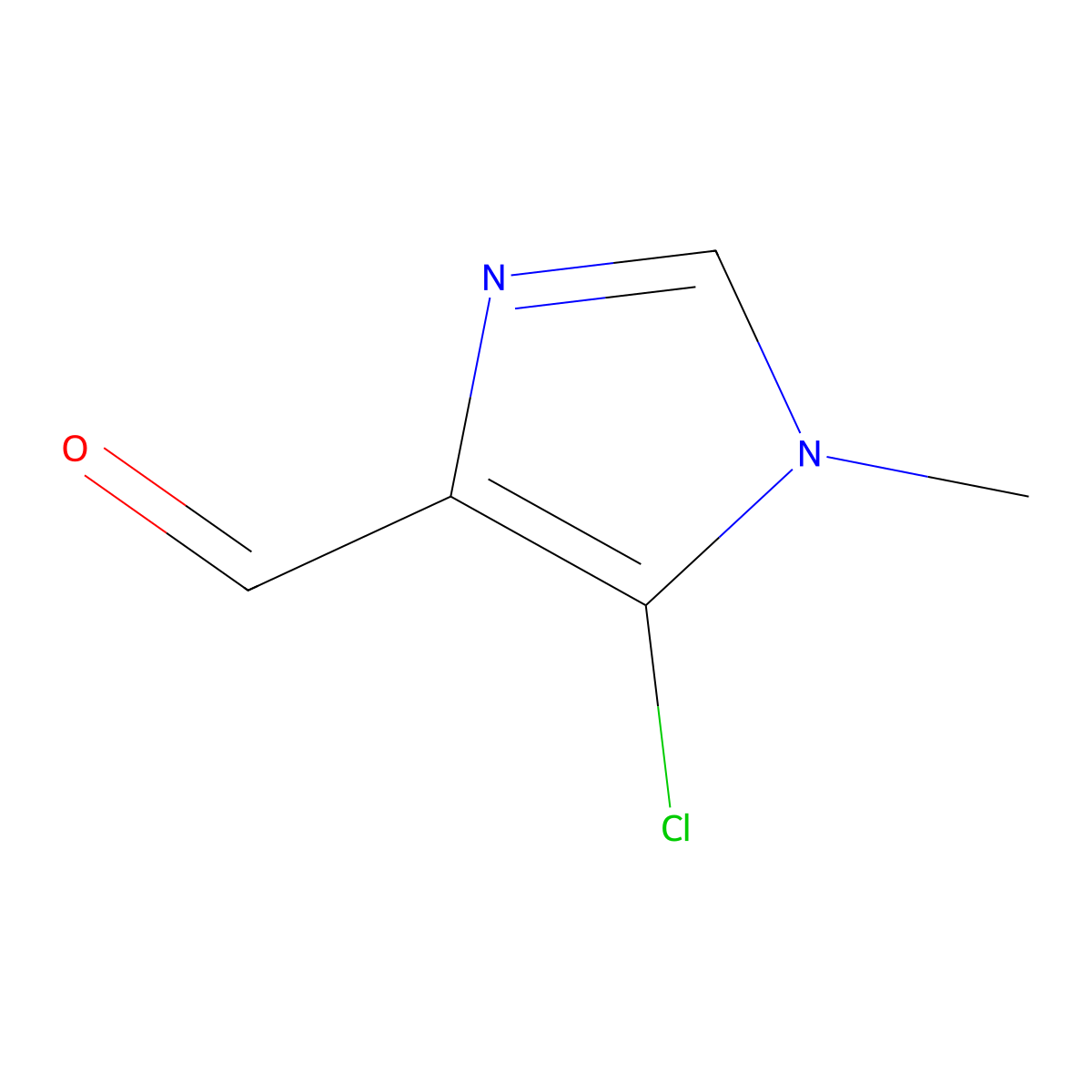 5-chloro-1-methyl-1H-imidazole-4-carbaldehyde molecular structure, CAS 1256560-89-0
