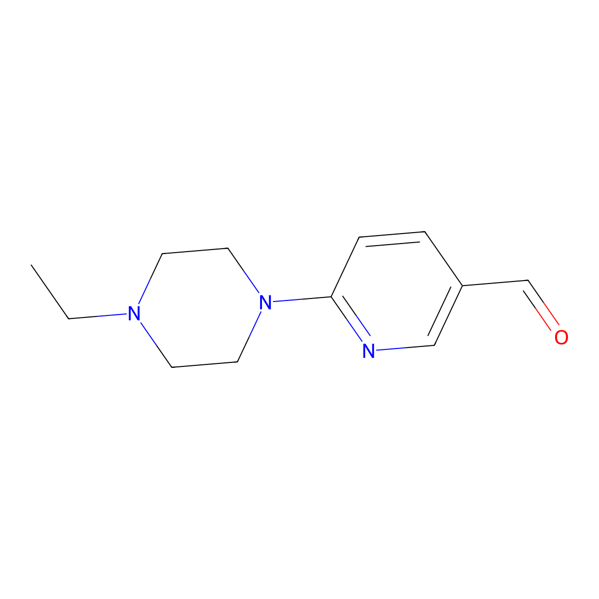 6-(4-Ethylpiperazin-1-yl)nicotinaldehyde molecular structure, CAS 1256561-21-3