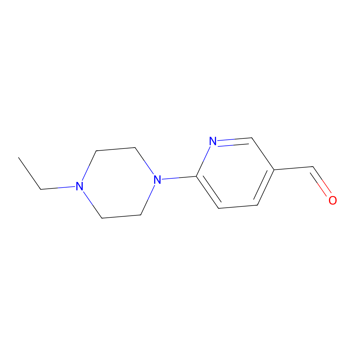 6-(4-Ethylpiperazin-1-yl)nicotinaldehyde molecular structure, CAS 1256561-21-3