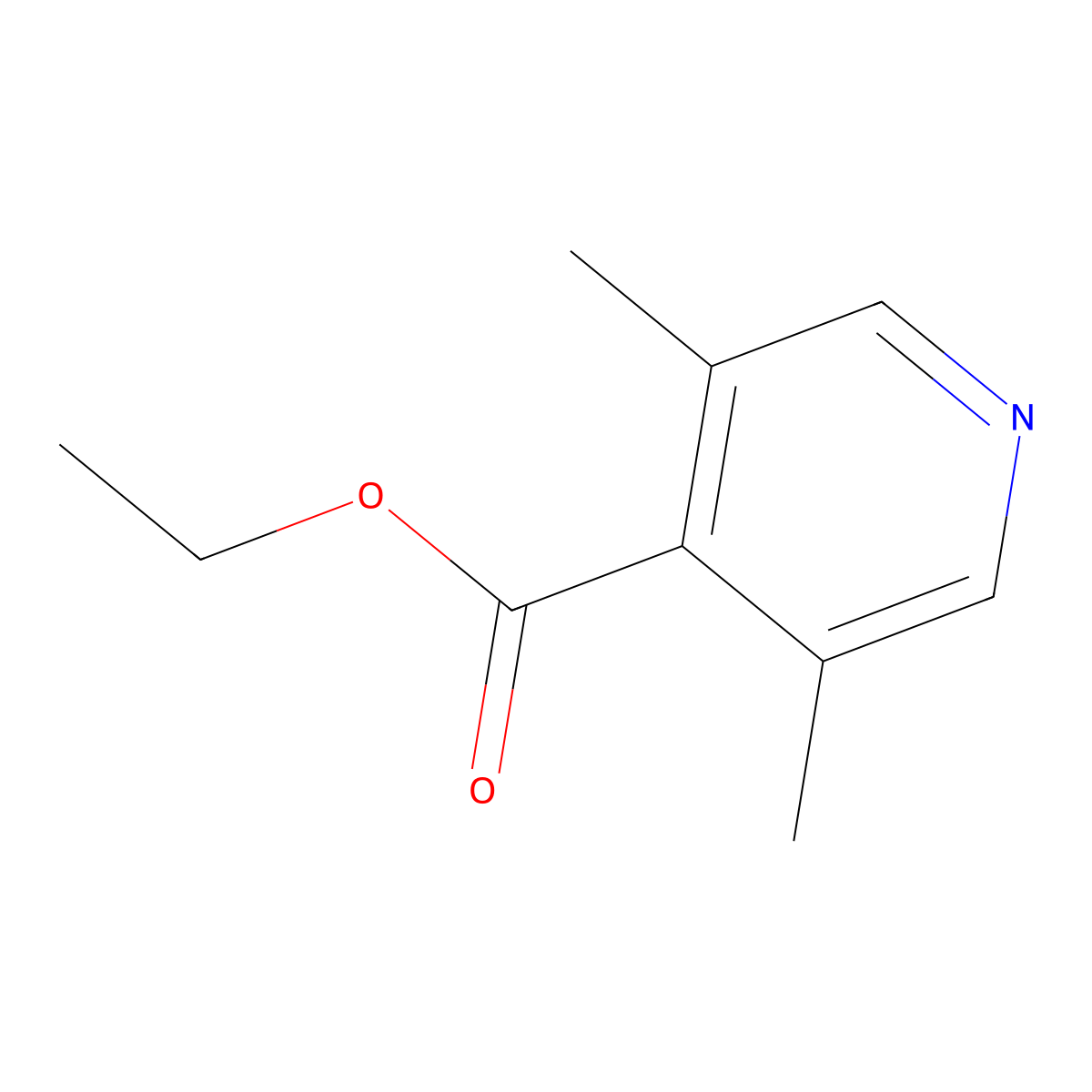 Ethyl 3,5-dimethylisonicotinate molecular structure, CAS 1256561-29-1