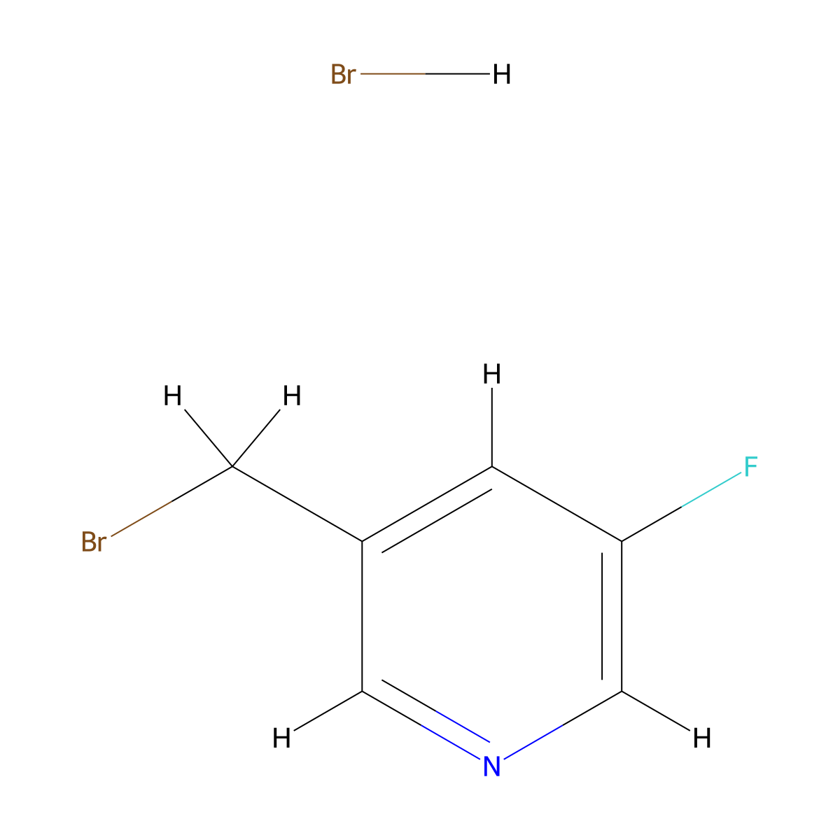 3-(Bromomethyl)-5-fluoropyridine hydrobromide molecular structure, CAS 1256561-65-5
