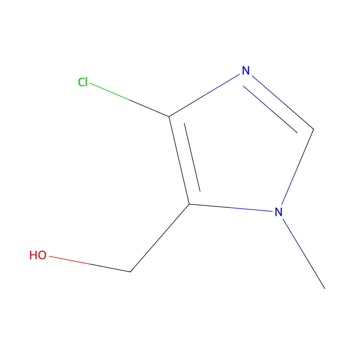 (4-chloro-1-methyl-1H-imidazol-5-yl)methanol molecular structure, CAS 1256561-95-1