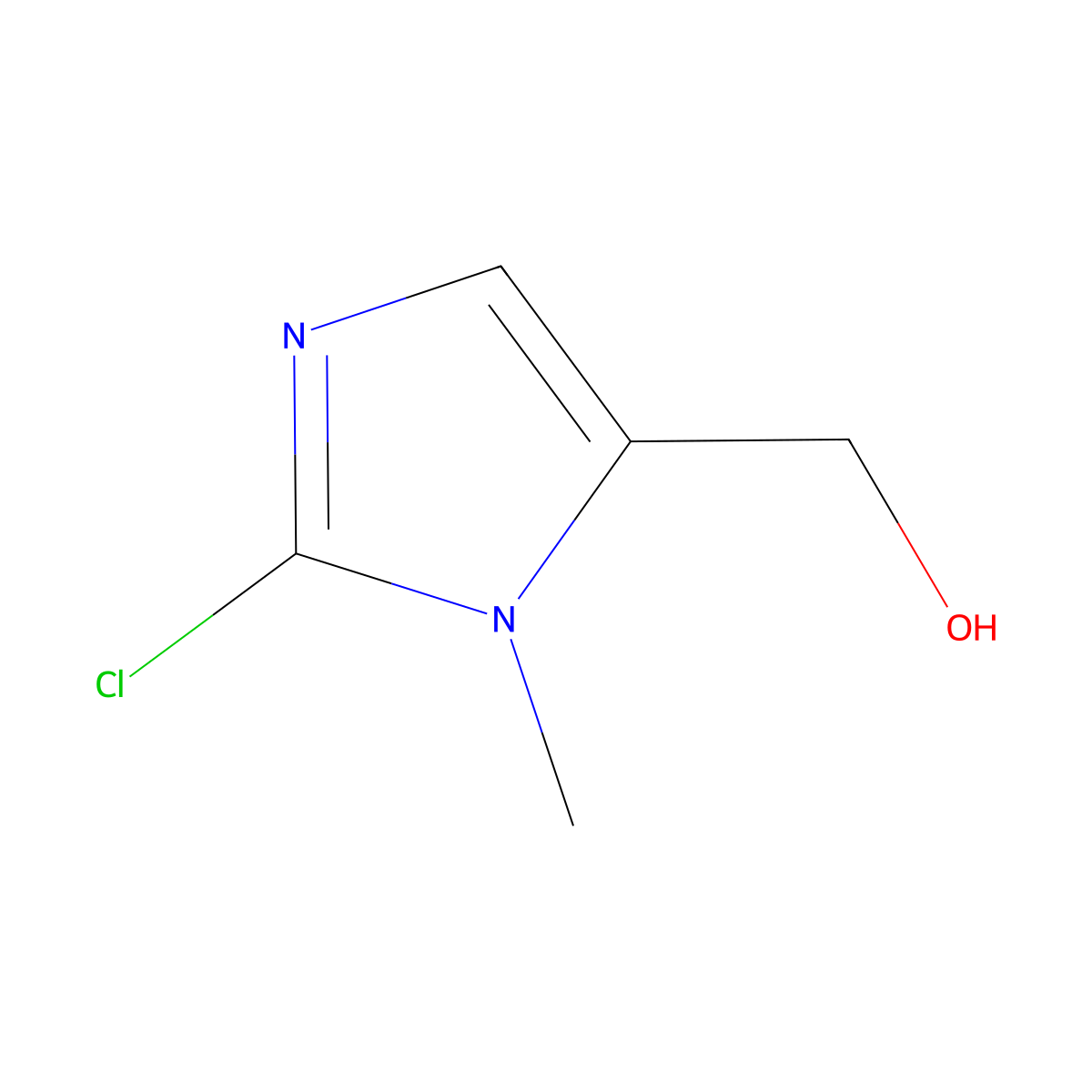 (2-chloro-1-methyl-1H-imidazol-5-yl)methanol molecular structure, CAS 1256562-03-4