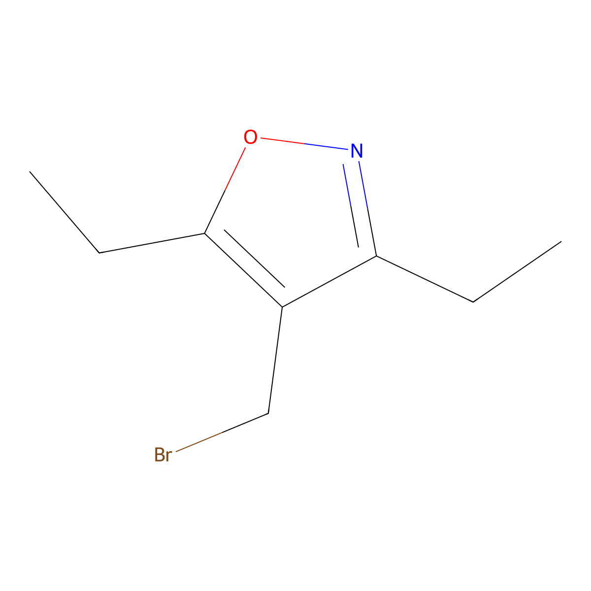 4-(Bromomethyl)-3,5-diethyl-1,2-oxazole molecular structure, CAS 1256562-19-2