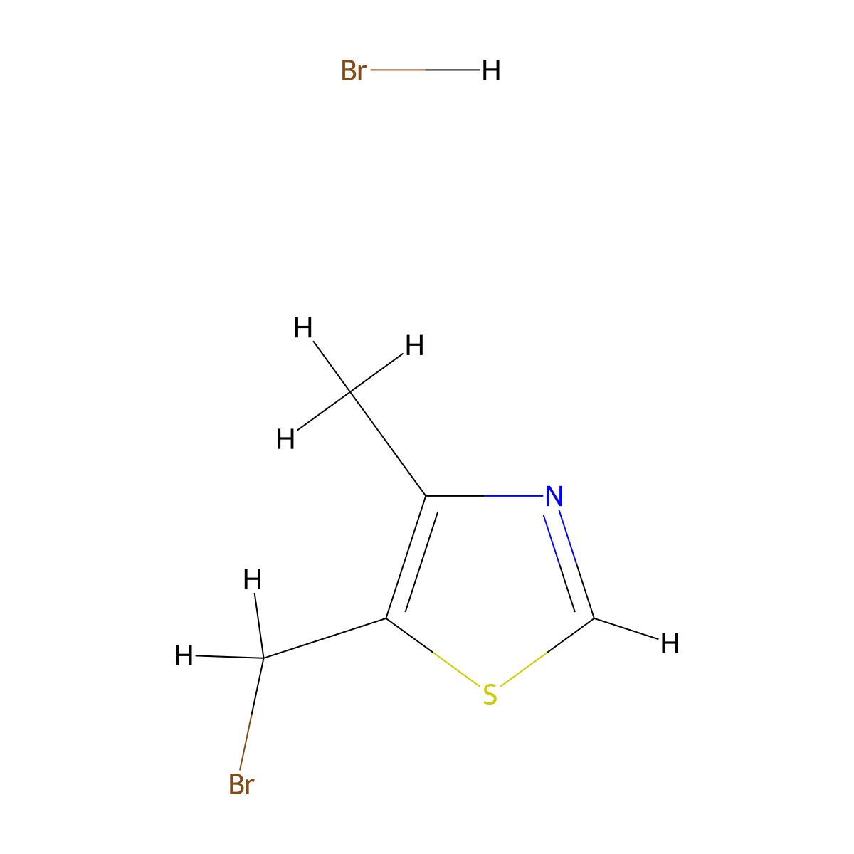 5-(Bromomethyl)-4-methyl-1,3-thiazole hydrobromide molecular structure, CAS 1256562-26-1