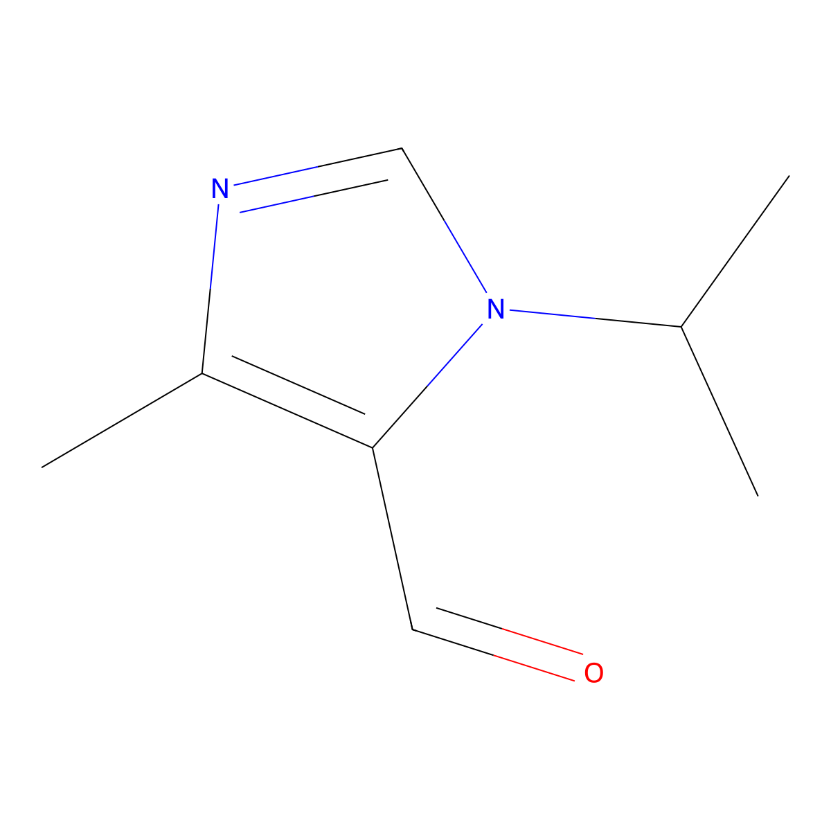 4-methyl-1-(propan-2-yl)-1H-imidazole-5-carbaldehyde molecular structure, CAS 1256562-29-4