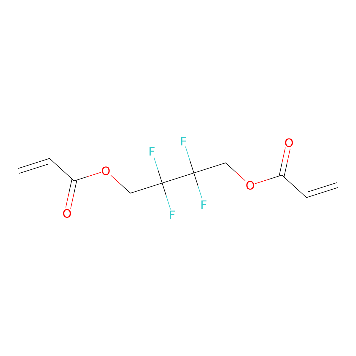 (2,2,3,3-Tetrafluoro-4-prop-2-enoyloxybutyl) prop-2-enoate molecular structure, CAS 125658-77-7