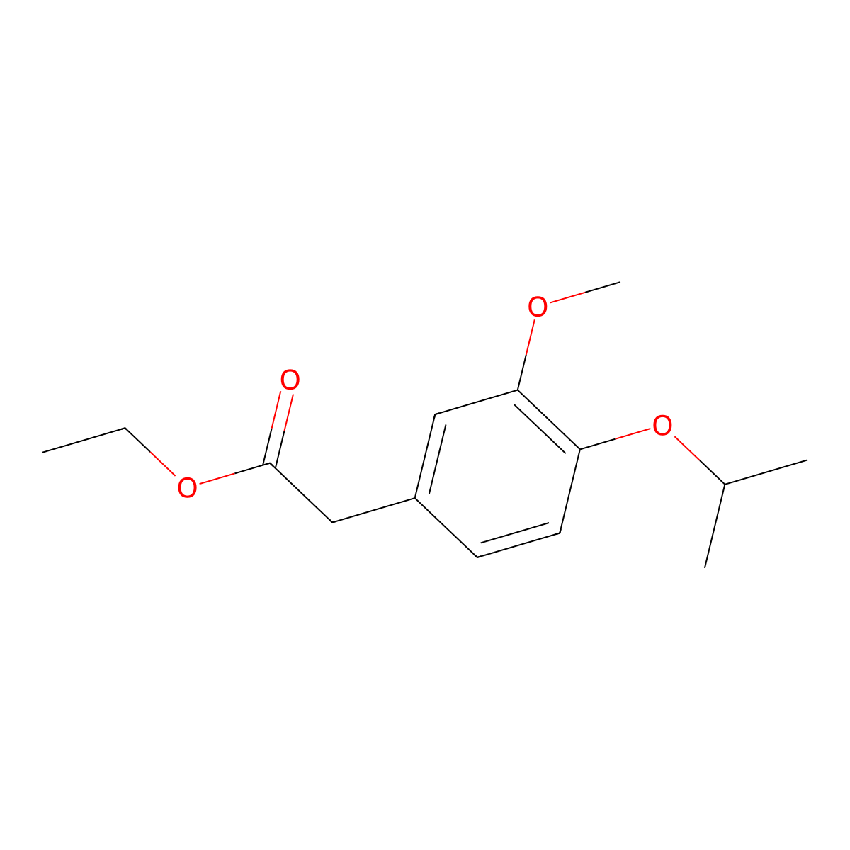 Ethyl 2-(4-isopropoxy-3-methoxyphenyl)acetate molecular structure, CAS 1256581-66-4