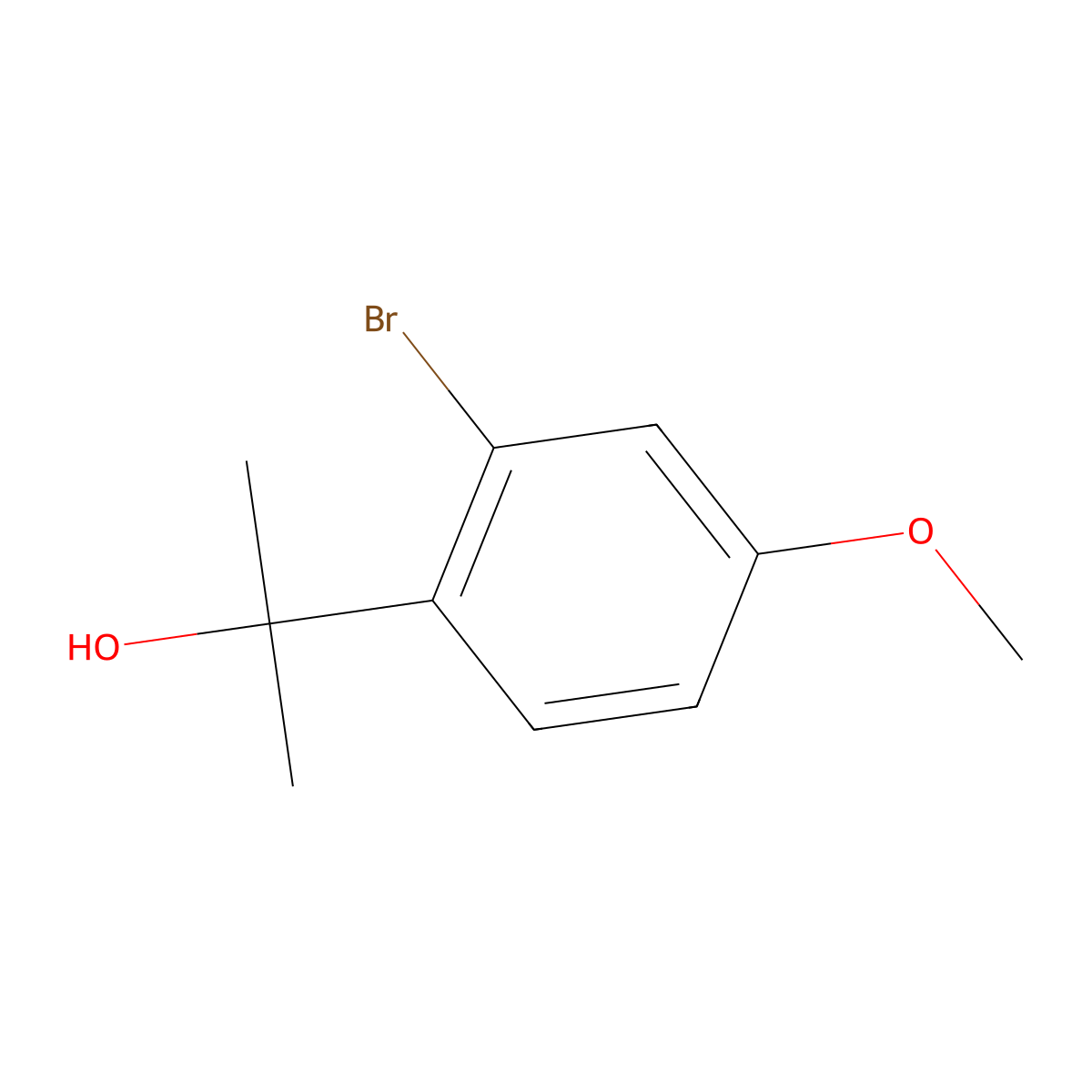 2-(2-Bromo-4-methoxyphenyl)propan-2-ol molecular structure, CAS 1256588-43-8