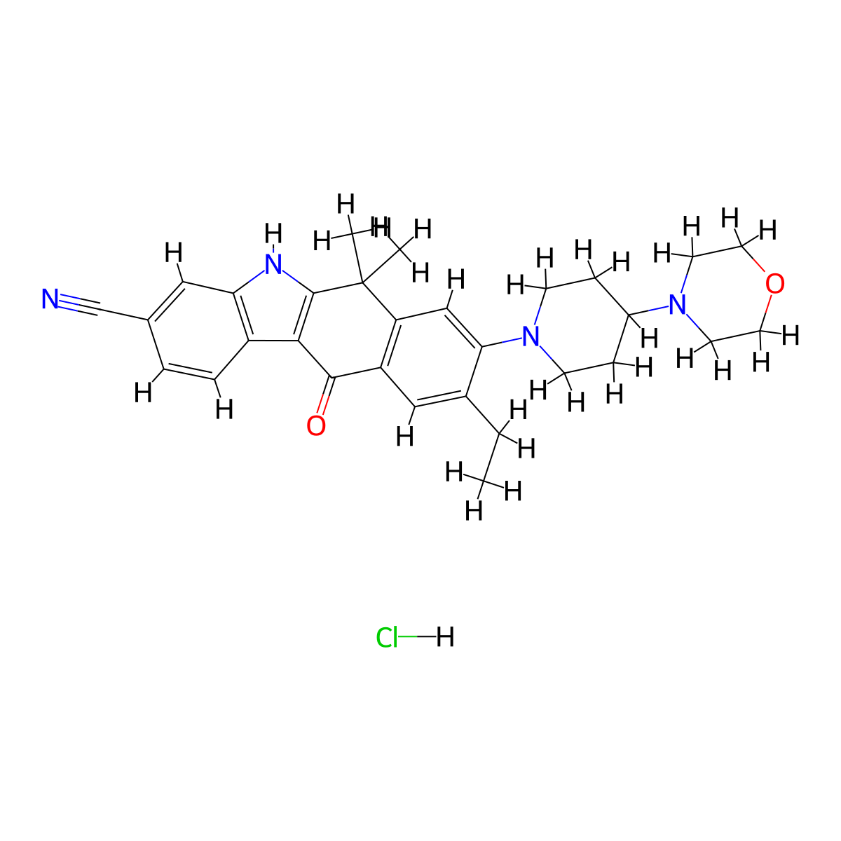Alectinib Hydrochloride molecular structure, CAS 1256589-74-8